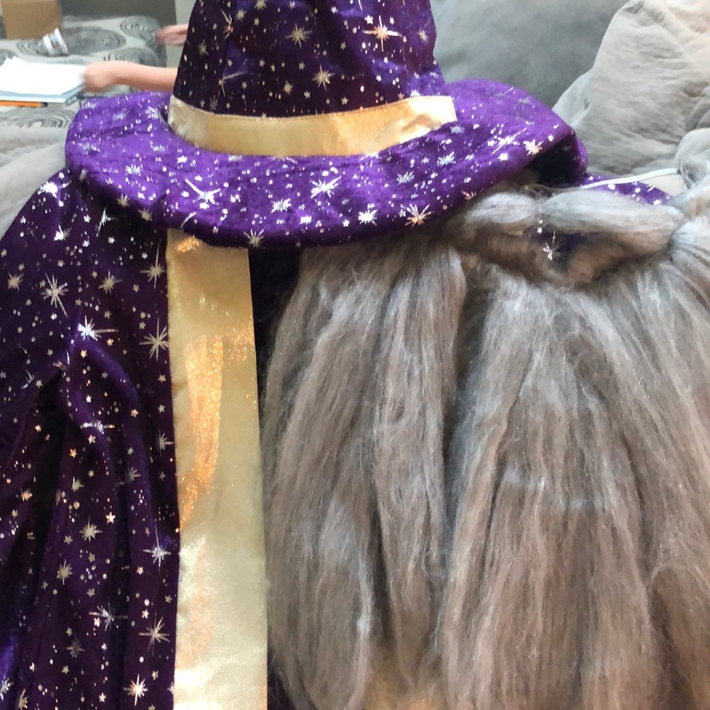 Purple & Gold Wizard’s Costume, Child’s Medium